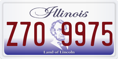 IL license plate Z709975