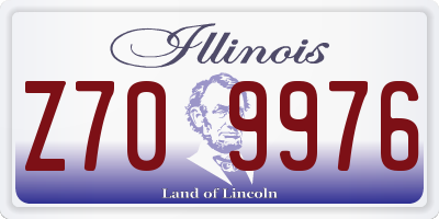 IL license plate Z709976