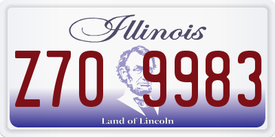 IL license plate Z709983