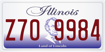 IL license plate Z709984
