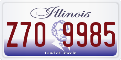 IL license plate Z709985
