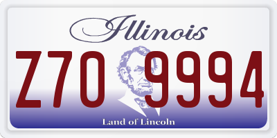 IL license plate Z709994