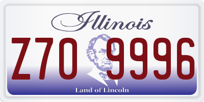 IL license plate Z709996