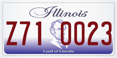 IL license plate Z710023