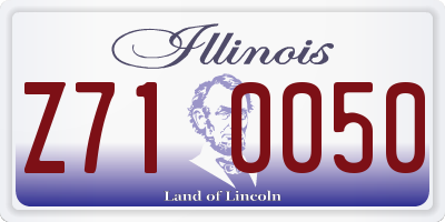 IL license plate Z710050