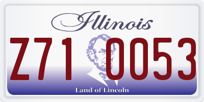 IL license plate Z710053
