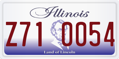 IL license plate Z710054