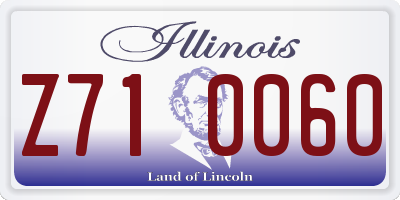 IL license plate Z710060