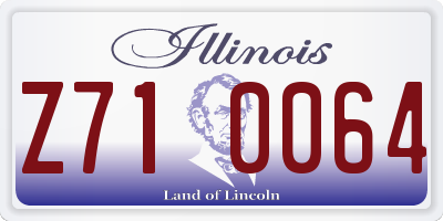 IL license plate Z710064