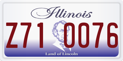 IL license plate Z710076