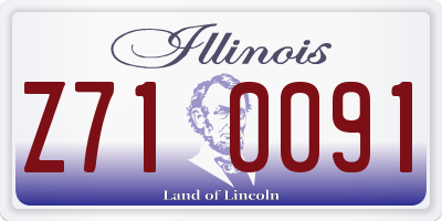IL license plate Z710091
