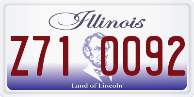 IL license plate Z710092