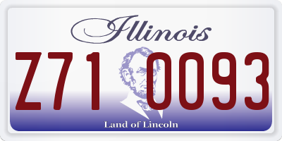 IL license plate Z710093