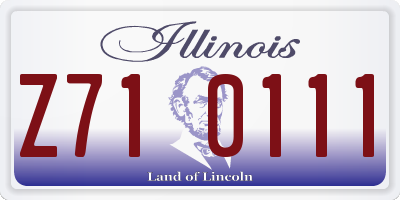IL license plate Z710111