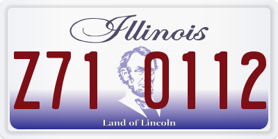 IL license plate Z710112