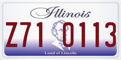 IL license plate Z710113