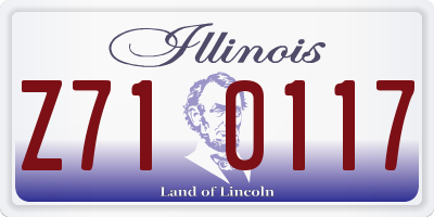 IL license plate Z710117