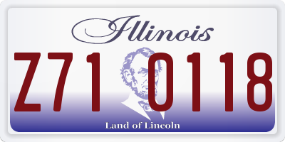 IL license plate Z710118
