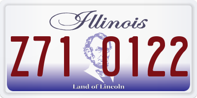 IL license plate Z710122