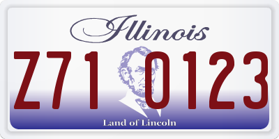 IL license plate Z710123