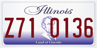 IL license plate Z710136