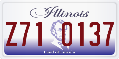 IL license plate Z710137