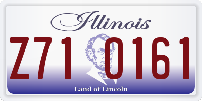 IL license plate Z710161