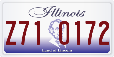 IL license plate Z710172