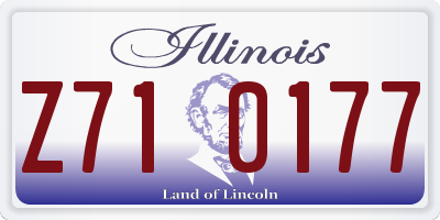 IL license plate Z710177