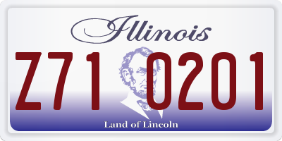 IL license plate Z710201