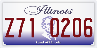 IL license plate Z710206