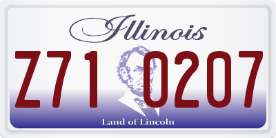 IL license plate Z710207