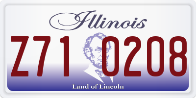 IL license plate Z710208