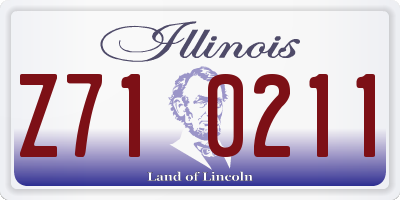 IL license plate Z710211