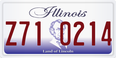 IL license plate Z710214