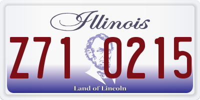 IL license plate Z710215