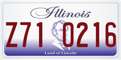 IL license plate Z710216