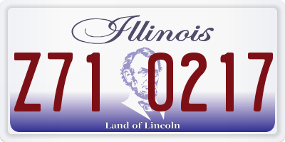 IL license plate Z710217