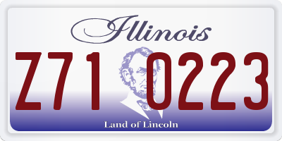 IL license plate Z710223