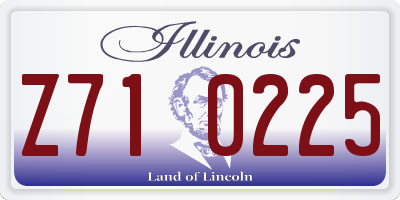 IL license plate Z710225