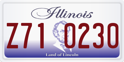 IL license plate Z710230