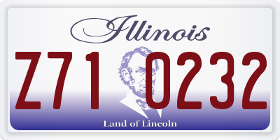 IL license plate Z710232