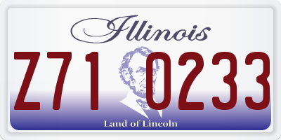 IL license plate Z710233