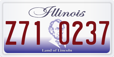 IL license plate Z710237