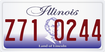IL license plate Z710244