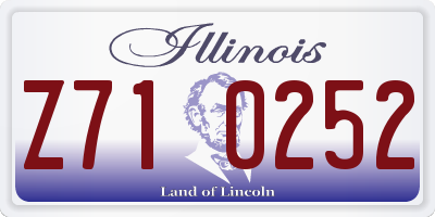 IL license plate Z710252