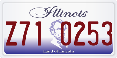 IL license plate Z710253