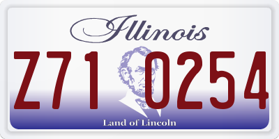 IL license plate Z710254