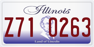 IL license plate Z710263