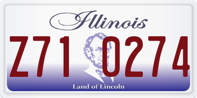IL license plate Z710274